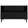 Mueble para TV madera contrachapada negro 80x36x50 cm