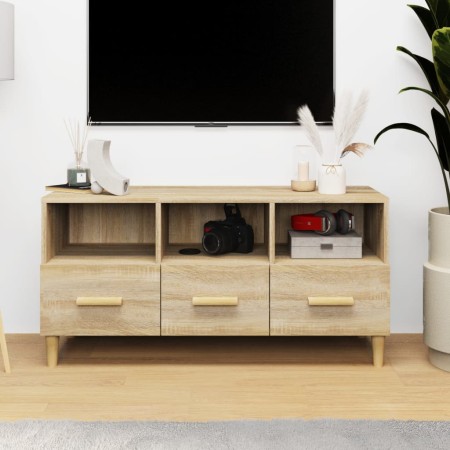 Mueble para TV madera contrachapada color roble 102x36x50 cm en Muebles TV | Comprar online en Foro24