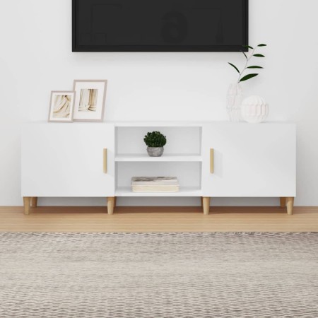 Mueble para TV madera contrachapada blanco 150x30x50 cm en Muebles TV | Comprar online en Foro24