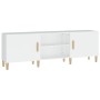 Mueble para TV madera contrachapada blanco 150x30x50 cm en Muebles TV | Comprar online en Foro24
