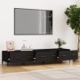 Mueble de TV madera contrachapada negro 150x34,5x30 cm en Muebles TV | Comprar online en Foro24