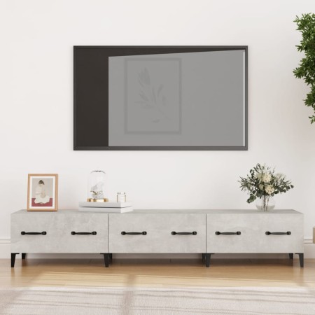 Mueble de TV madera contrachapada gris hormigón 150x34,5x30 cm en Muebles TV | Comprar online en Foro24