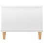 Mesa de centro madera contrachapada blanco brillo 90x50x40 cm