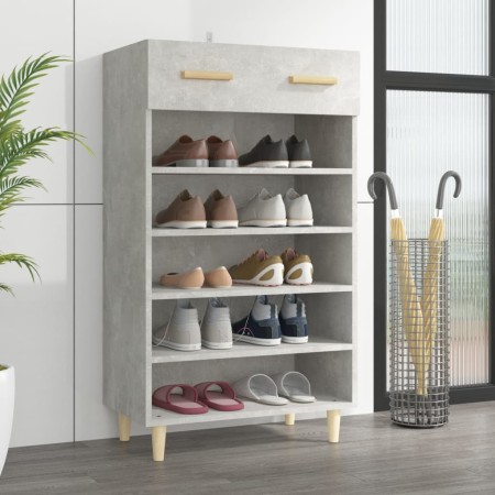 Mueble zapatero madera contrachapada gris hormigón 60x35x105 cm en Zapateros y organizadores de calzado | Comprar online en Foro