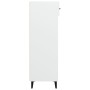 Mueble zapatero de madera contrachapada blanco 60x35x105 cm