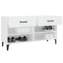 Mueble zapatero madera contrachapada blanco 102x35x55 cm