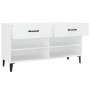 Mueble zapatero madera contrachapada blanco 102x35x55 cm