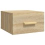 Mesita de noche de pared color roble Sonoma 35x35x20 cm en Mesitas de noche | Comprar online en Foro24