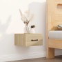 Mesitas de noche de pared 2 uds color roble Sonoma 35x35x20 cm