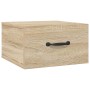 Mesitas de noche de pared 2 uds color roble Sonoma 35x35x20 cm