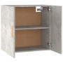 Armario de pared madera contrachapada gris hormigón 60x30x60 cm