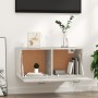 Armario de pared madera ingeniería gris hormigón 80x36,5x35 cm