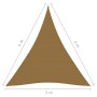 Taupe gray HDPE sail awning 160 g/m² 3x4x4 m by vidaXL, Umbrellas - Ref: Foro24-311420, Price: 22,99 €, Discount: %