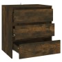 Aparador madera contrachapada color roble ahumado 70x41x75 cm