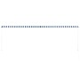 Toldo retráctil 400x150 cm azul y blanco