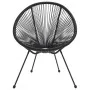 Moon garden chairs 2 units black rattan by vidaXL, Garden chairs - Ref: Foro24-312164, Price: 166,39 €, Discount: %