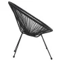 Moon garden chairs 2 units black rattan by vidaXL, Garden chairs - Ref: Foro24-312164, Price: 166,39 €, Discount: %