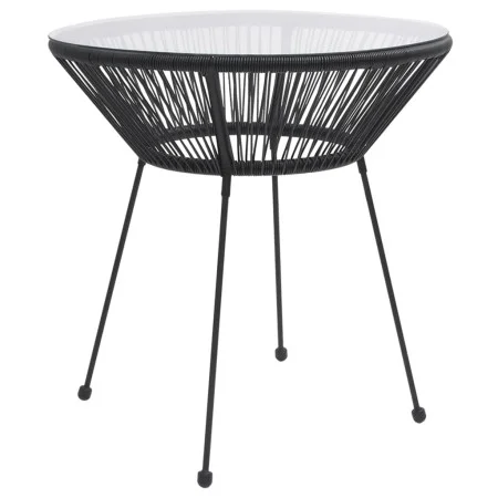 Garden dining table, black steel and glass, Ø70x74 cm by vidaXL, Garden tables - Ref: Foro24-312165, Price: 99,07 €, Discount: %