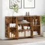 Aparador de madera de ingeniería roble ahumado 120x30x75 cm