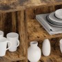 Aparador de madera de ingeniería roble ahumado 120x30x75 cm
