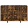 Aparador de madera de ingeniería roble ahumado 120x30x75 cm