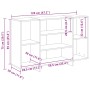 Aparador de madera de ingeniería roble ahumado 120x30x75 cm