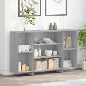 Aparador de madera de ingeniería gris Sonoma 120x30x75 cm