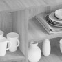 Aparador de madera de ingeniería gris Sonoma 120x30x75 cm