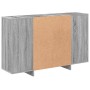 Aparador de madera de ingeniería gris Sonoma 120x30x75 cm