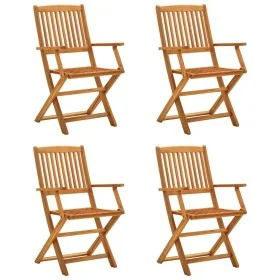 Folding garden chairs 4 pcs solid eucalyptus wood by vidaXL, Garden chairs - Ref: Foro24-312450, Price: 168,70 €, Discount: %
