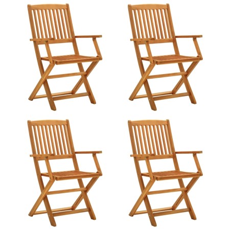 Klappbare Gartenstühle 4 Stück aus massivem Eukalyptusholz von vidaXL, Gartenstühle - Ref: Foro24-312450, Preis: 171,11 €, Ra...