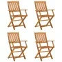 Klappbare Gartenstühle 4 Stück aus massivem Eukalyptusholz von vidaXL, Gartenstühle - Ref: Foro24-312450, Preis: 168,58 €, Ra...