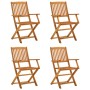 Klappbare Gartenstühle 4 Stück aus massivem Eukalyptusholz von vidaXL, Gartenstühle - Ref: Foro24-312450, Preis: 171,11 €, Ra...