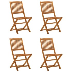 Folding garden chairs 4 pcs solid eucalyptus wood by vidaXL, Garden chairs - Ref: Foro24-312452, Price: 164,15 €, Discount: %