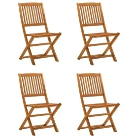 Folding garden chairs 4 pcs solid eucalyptus wood by vidaXL, Garden chairs - Ref: Foro24-312452, Price: 157,55 €, Discount: %