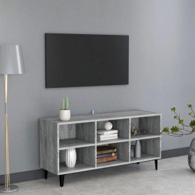 Mueble de TV con patas de metal gris Sonoma 103,5x30x50 cm