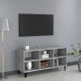 Mueble de TV con patas de metal gris Sonoma 103,5x30x50 cm