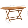 Folding garden table 160x85x75 cm solid eucalyptus wood by vidaXL, Garden tables - Ref: Foro24-312454, Price: 144,66 €, Disco...