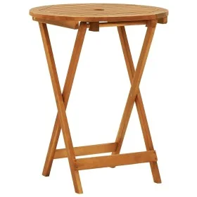 Folding solid eucalyptus wood garden table Ø60x75 cm by vidaXL, Garden tables - Ref: Foro24-312455, Price: 59,73 €, Discount: %