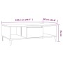 Mesa de centro madera de ingeniería marrón roble 103,5x60x35 cm