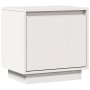 Mesita de noche de madera maciza de pino blanco 40x30x40 cm