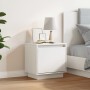 Mesita de noche de madera maciza de pino blanco 40x30x40 cm