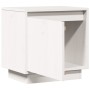 Mesita de noche de madera maciza de pino blanco 40x30x40 cm