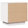 Mesita de noche de madera maciza de pino blanco 40x30x40 cm