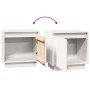 Mesita de noche de madera maciza de pino blanco 40x30x40 cm