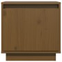 Mesitas de noche 2 uds madera de pino marrón miel 40x30x40 cm