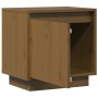 Mesitas de noche 2 uds madera de pino marrón miel 40x30x40 cm