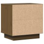 Mesitas de noche 2 uds madera de pino marrón miel 40x30x40 cm