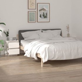 Mesitas de noche 2 uds madera maciza de pino blanco 40x35x50 cm Mesitas de noche 2 uds madera maciza de pino blanco 40x35x50 cm