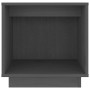 Mesitas de noche 2 uds madera maciza de pino gris 40x30x40 cm